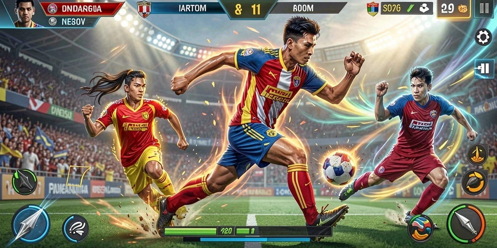 Screenshot memperlihatkan tema permainan slot yang berwarna-warni.
