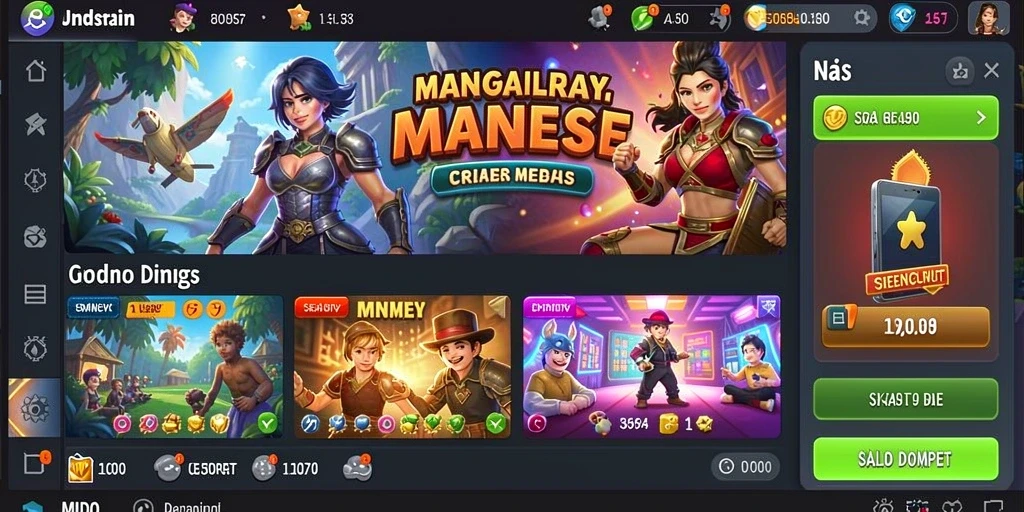 Pemandangan grafis yang menakjubkan dalam game.