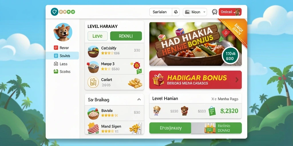 Sistem peningkatan karakter yang menarik dan interaktif.
