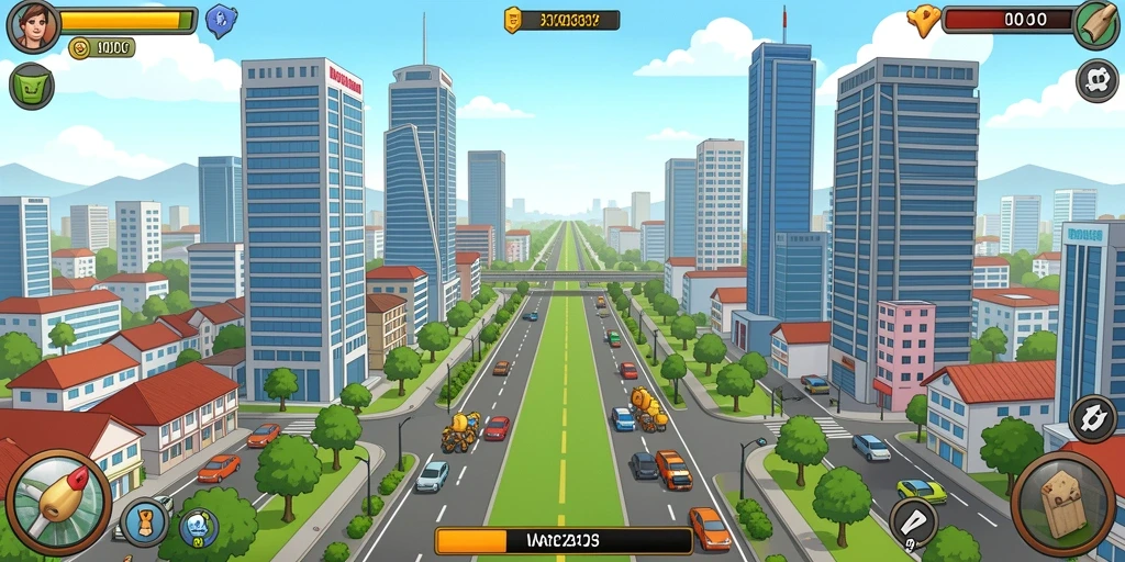 Cuplikan dari mode multiplayer yang memungkinkan pemain bersaing langsung.
